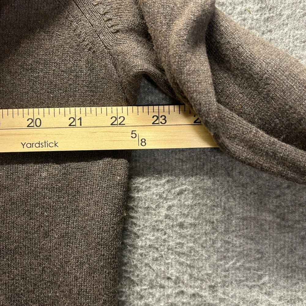Banana Republic Mens V‎ Neck Sweater Dark Brown Silk Cashmere Size L